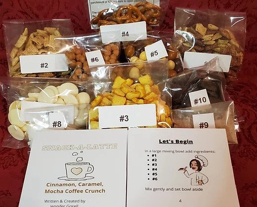 Snack-A-Latte Snack Mix Cook by Number Recipe Deck Kit
